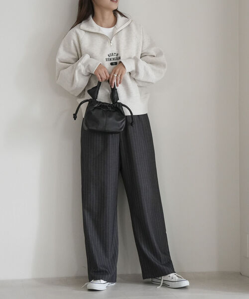 fredy emue(フレディエミュ)の「ノットハンドルミニトートバッグ(トートバッグ・レディース・ベージュ/ダークグリーン/ブラック・FREE)」の17枚目の写真