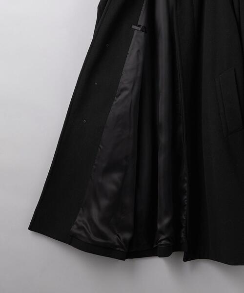 美品　UNITED ARROWS　ユナイテッドアローズ　バルマカーンコート　黒 ナイロン タフタ バルマカーンコート ー撥水ー
