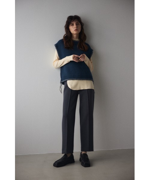 BLACK BY MOUSSY（ブラックバイマウジー）の「hand knit stitch vest（ハンドニットステッチベスト）（ベスト・レディース・カーキ/ブルー/オフホワイト・FREE）」の4枚目の写真