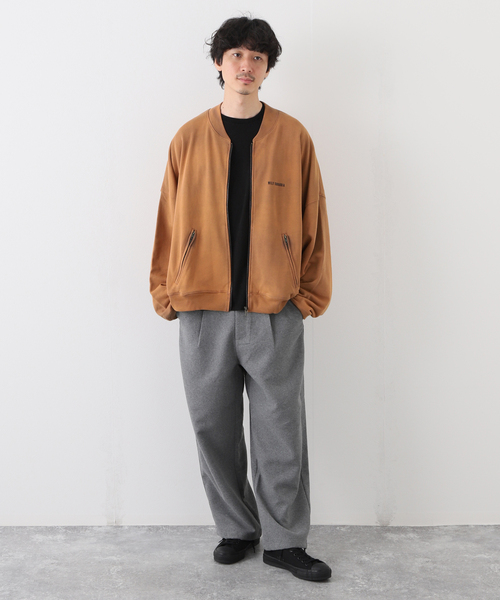 WILLY CHAVARRIA(ウィリーチャバリア)の「【WILLY CHAVARRIA / ウィリー チャバリア】WAFFLE LINED BOMBER FULL(ブルゾン・メンズ・ブラック系その他/オレンジ・MEDIUM/LARGE)」の5枚目の写真