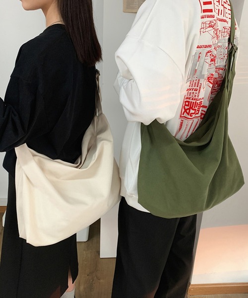 Revo.（レボ）の「キャンバス クロス ショルダーバッグ（ショルダーバッグ・レディース・アイボリー/ブラック/カーキ/オレンジ・FREE）」の21枚目の写真