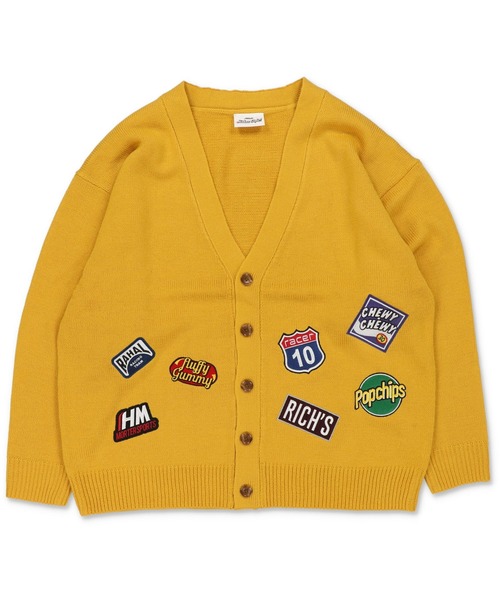 SPINNS(スピンズ)の「【ゆったりシルエット】ワッペンニットカーディガン(カーディガン/ボレロ・メンズ・ブラック/グレー/サックスブルー/イエロー・ONESIZE)」の14枚目の写真