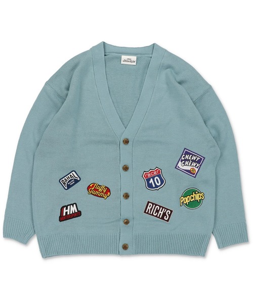 SPINNS(スピンズ)の「【ゆったりシルエット】ワッペンニットカーディガン(カーディガン/ボレロ・メンズ・ブラック/グレー/サックスブルー/イエロー・ONESIZE)」の19枚目の写真