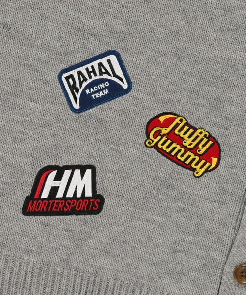 SPINNS(スピンズ)の「【ゆったりシルエット】ワッペンニットカーディガン(カーディガン/ボレロ・メンズ・ブラック/グレー/サックスブルー/イエロー・ONESIZE)」の9枚目の写真