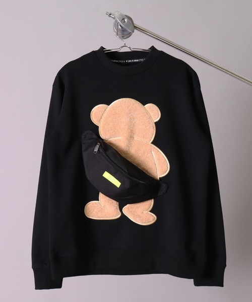 LUXE/R(ラグジュ)の「(RM)【ユニセックス】【LUXE/R】バッグ付き ボア & くまさん ワッペン スウェット プルオーバー(スウェット・メンズ・ホワイト/ブラック/グレー・MEDIUM/LARGE)」の17枚目の写真