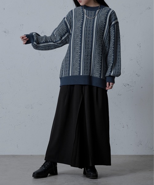 Ellno Loset(エルノロゼット)の「スリットスカンツ(その他パンツ・メンズ・ブラック/ダークブルー・MEDIUM/LARGE/SMALL)」の12枚目の写真