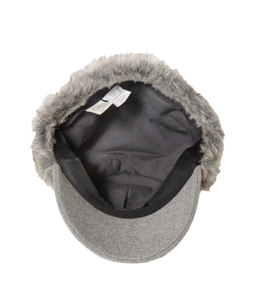 14+（イチヨンプラス）の「メルトンタグ付きフライトキャップ（キャップ・レディース・ブラウン/グレー/ブラック/アイボリー・FREE）」の8枚目の写真