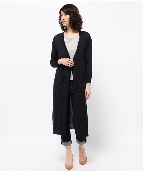 CIAOPANIC（チャオパニック）の「【Ciaopanic】　多機能糸longVC/D（カーディガン/ボレロ・レディース・オフホワイト/ブルー/ネイビー・FREE）」の7枚目の写真