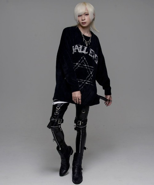 CIVARIZE（シヴァーライズ）の「『CIVARIZE/シヴァーライズ』フェザーヤーンデザインクルーネックニット（ニット/セーター・メンズ・ブラック/ホワイト・FREE）」の10枚目の写真