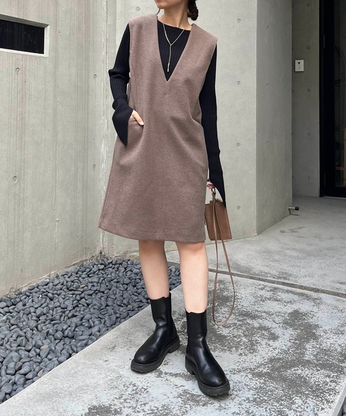 CAPRICIEUX LE'MAGE（カプリシューレマージュ）の「【WEB限定】ミニジャンスカ（ワンピース・レディース・ブラック/ブラウン・FREE）」の7枚目の写真