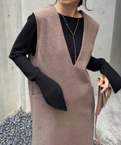 CAPRICIEUX LE'MAGE（カプリシューレマージュ）の「【WEB限定】ミニジャンスカ（ワンピース・レディース・ブラック/ブラウン・FREE）」の13枚目の写真