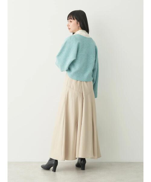 earth music&ecology（アースミュージックアンドエコロジー）の「ワイドスリーブショート丈ニットプルオーバー（ニット/セーター・レディース・ネイビー/イエロー/ブルーグリーン/アイボリー・FREE）」の18枚目の写真