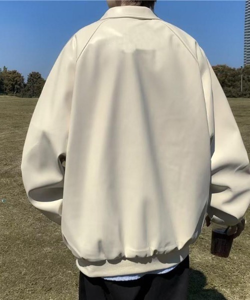 VIBGYOR(ヴィブジョー)の「【バーレスク】合成皮革ジップブルゾン(BQ)(ブルゾン・メンズ・グリーン/アイボリー/ブラック・FREE)」の11枚目の写真