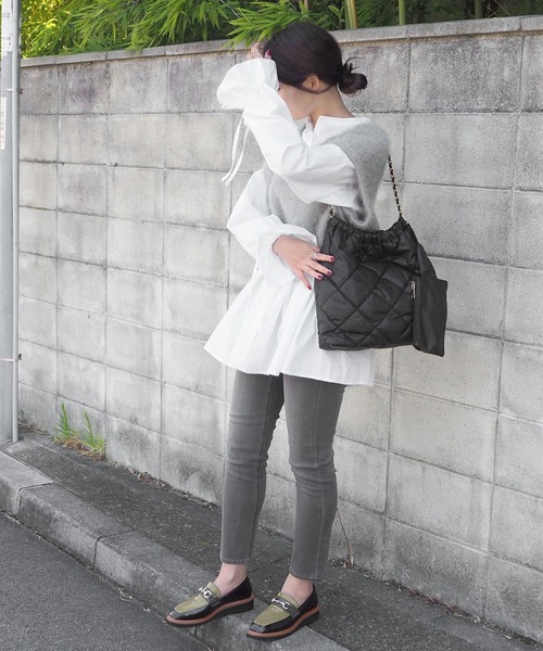 minia（ミニア）の「キルティングトート（トートバッグ・レディース・ブラック/ホワイト・FREE）」の12枚目の写真