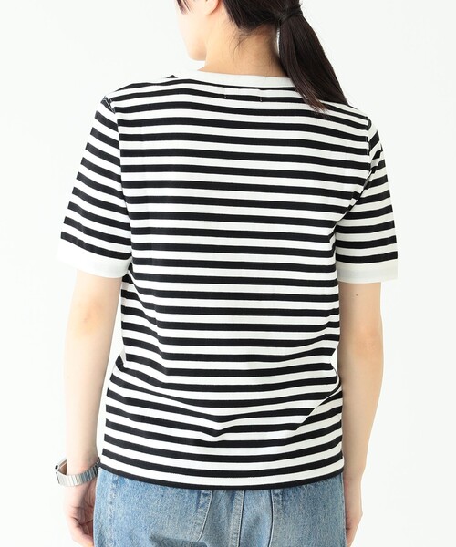 BEAMS BOY（ビームスボーイ）の「BEAMS BOY / バインダー ボーダーTシャツ 23SS（Tシャツ/カットソー・レディース・オレンジ/グリーン/ブラック/ブルー・1/2）」の13枚目の写真