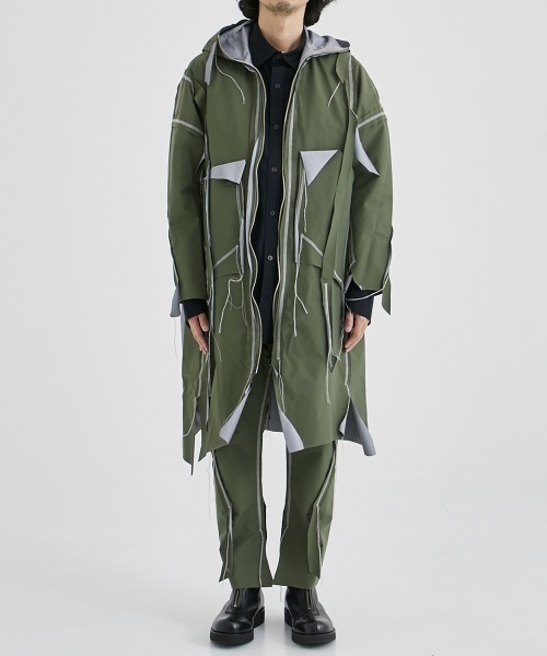 sulvam / サルバム】CUTTING HOODED COAT / カッティングフーデッド