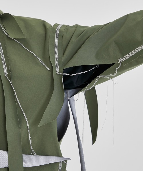 ジャケット・アウター sulvam cutting hooded coat sulvam / サルバム】CUTTING HOODED COAT / カッティング