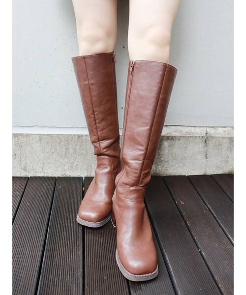 MURUA（ムルーア）の「ラウンドロングブーツ（ブーツ・レディース・ブラック/ブラウン・36/37/35）」の5枚目の写真