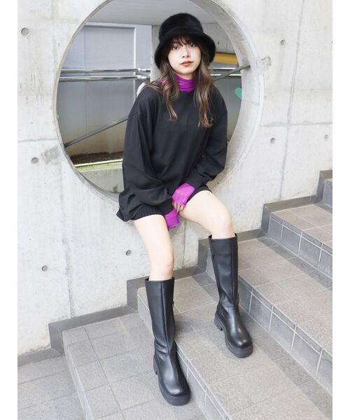 MURUA（ムルーア）の「ラウンドロングブーツ（ブーツ・レディース・ブラック/ブラウン・36/37/35）」の9枚目の写真