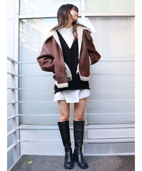 MURUA（ムルーア）の「ラウンドロングブーツ（ブーツ・レディース・ブラック/ブラウン・36/37/35）」の20枚目の写真