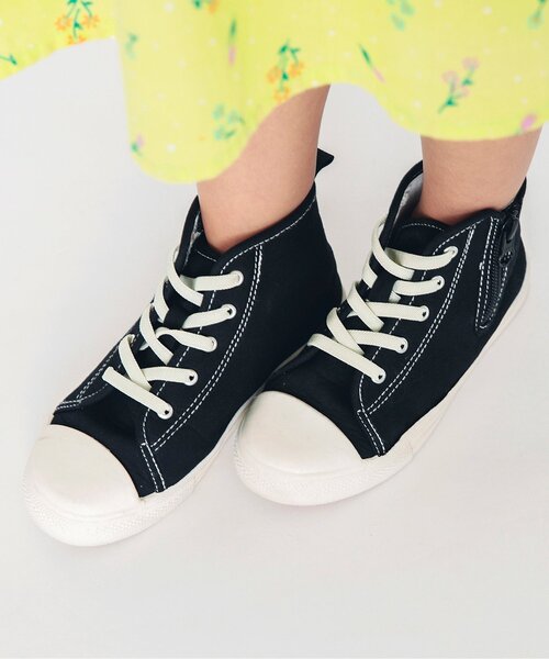 BREEZE(ブリーズ)の「カラーハイカットスニーカー(スニーカー・キッズ・ピンク/ブラック/イエロー・16/18/19/17/14/15 )」の2枚目の写真