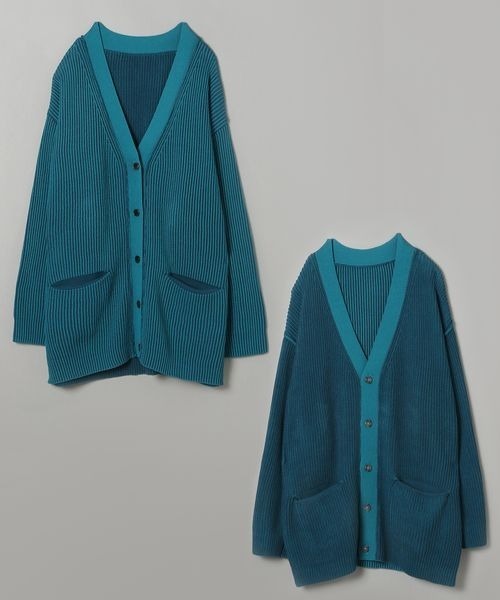 JEANASIS（ジーナシス）の「2WAYプレーティングアゼVカーディガン/189223（カーディガン/ボレロ・レディース・ホワイト系その他/グレー系その他/グリーン系その他/オレンジ系その他・FREE）」の4枚目の写真