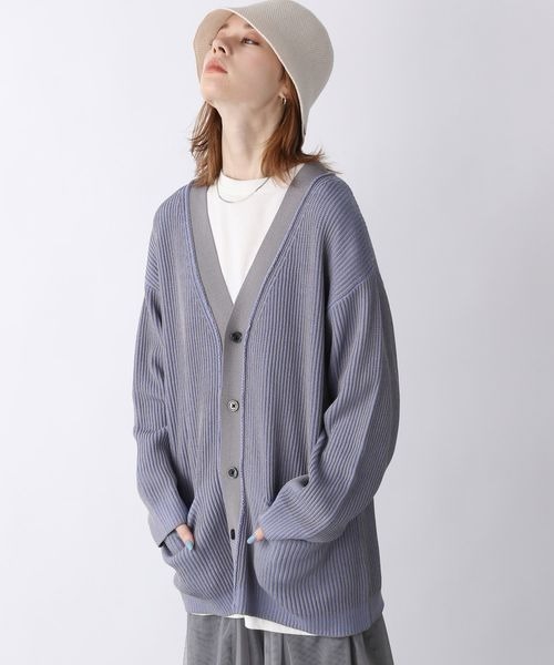 JEANASIS（ジーナシス）の「2WAYプレーティングアゼVカーディガン/189223（カーディガン/ボレロ・レディース・ホワイト系その他/グレー系その他/グリーン系その他/オレンジ系その他・FREE）」の8枚目の写真