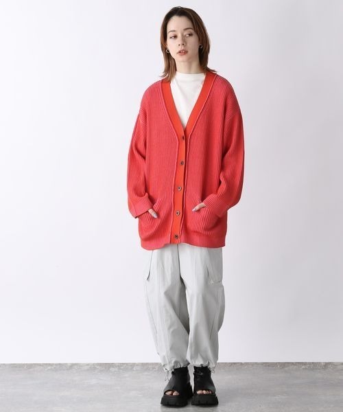 JEANASIS（ジーナシス）の「2WAYプレーティングアゼVカーディガン/189223（カーディガン/ボレロ・レディース・ホワイト系その他/グレー系その他/グリーン系その他/オレンジ系その他・FREE）」の10枚目の写真