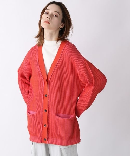 JEANASIS（ジーナシス）の「2WAYプレーティングアゼVカーディガン/189223（カーディガン/ボレロ・レディース・ホワイト系その他/グレー系その他/グリーン系その他/オレンジ系その他・FREE）」の12枚目の写真