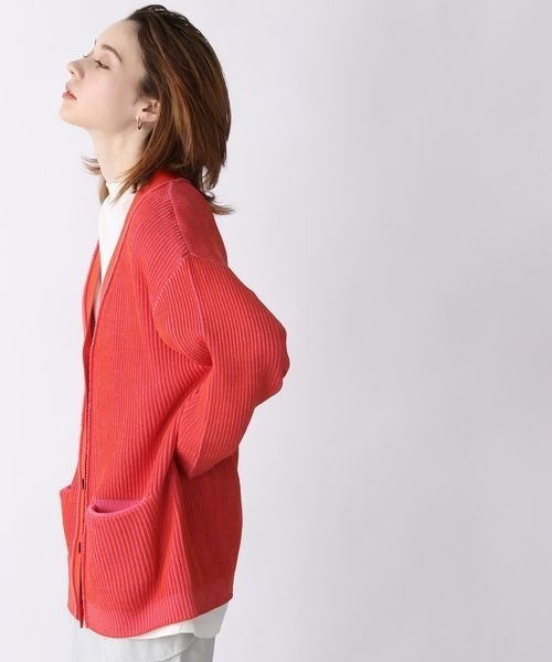 JEANASIS（ジーナシス）の「2WAYプレーティングアゼVカーディガン/189223（カーディガン/ボレロ・レディース・ホワイト系その他/グレー系その他/グリーン系その他/オレンジ系その他・FREE）」の13枚目の写真