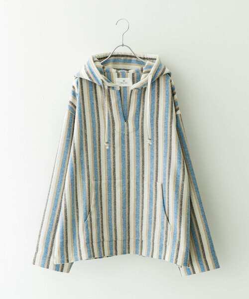 URBAN RESEARCH Sonny Label(アーバンリサーチサニーレーベル)の「マルチストライプメキシカンパーカー(パーカー・メンズ・ブルー系その他/イエロー系その他/グリーン系その他・LARGE/MEDIUM)」の3枚目の写真