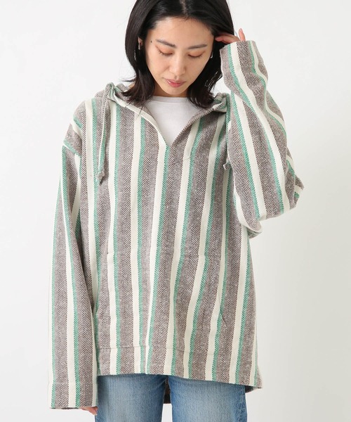 URBAN RESEARCH Sonny Label(アーバンリサーチサニーレーベル)の「マルチストライプメキシカンパーカー(パーカー・メンズ・ブルー系その他/イエロー系その他/グリーン系その他・LARGE/MEDIUM)」の4枚目の写真