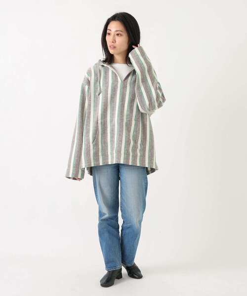 URBAN RESEARCH Sonny Label(アーバンリサーチサニーレーベル)の「マルチストライプメキシカンパーカー(パーカー・メンズ・ブルー系その他/イエロー系その他/グリーン系その他・LARGE/MEDIUM)」の9枚目の写真