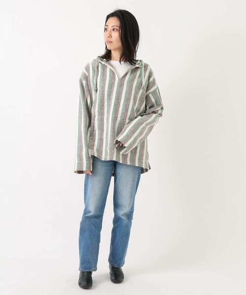 URBAN RESEARCH Sonny Label(アーバンリサーチサニーレーベル)の「マルチストライプメキシカンパーカー(パーカー・メンズ・ブルー系その他/イエロー系その他/グリーン系その他・LARGE/MEDIUM)」の10枚目の写真