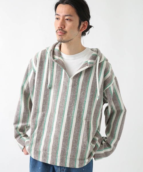 URBAN RESEARCH Sonny Label(アーバンリサーチサニーレーベル)の「マルチストライプメキシカンパーカー(パーカー・メンズ・ブルー系その他/イエロー系その他/グリーン系その他・LARGE/MEDIUM)」の14枚目の写真