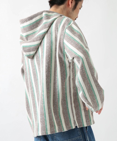 URBAN RESEARCH Sonny Label(アーバンリサーチサニーレーベル)の「マルチストライプメキシカンパーカー(パーカー・メンズ・ブルー系その他/イエロー系その他/グリーン系その他・LARGE/MEDIUM)」の15枚目の写真