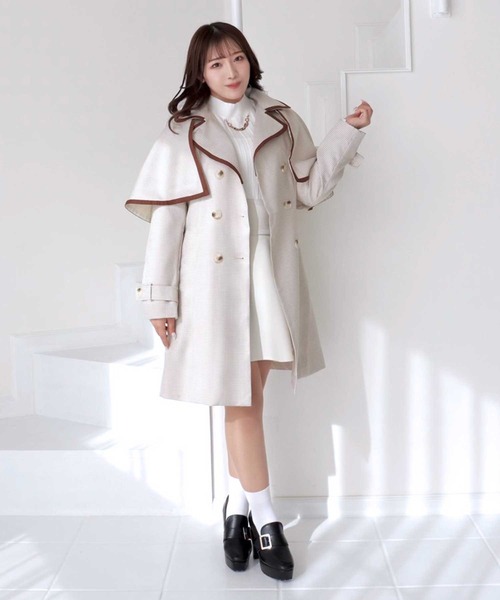 TITTY&CO.(ティティーアンドコー)の「【TITTY&CO.】ケープ付きトレンチコート(トレンチコート・レディース・ブラック系その他/ブラウン系その他・FREE)」の13枚目の写真