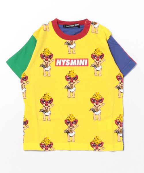 Hystericmini MINIDOLLパネルプリント半袖Tシャツ