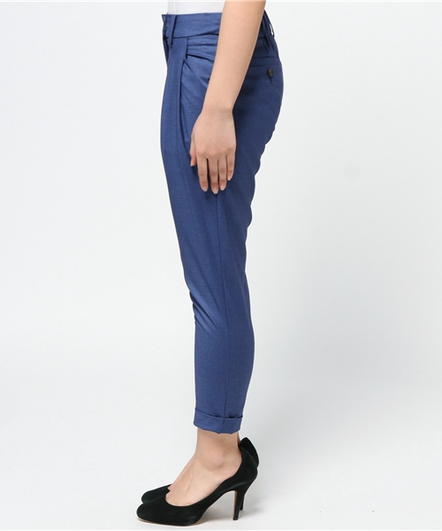 DouDou（ドゥドゥ）の「【DouDou】T/Rギャバタックパンツ（その他パンツ・レディース・ブルー/ライトブルー・36/38）」の4枚目の写真