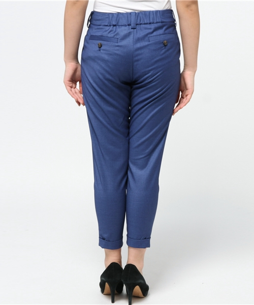 DouDou（ドゥドゥ）の「【DouDou】T/Rギャバタックパンツ（その他パンツ・レディース・ブルー/ライトブルー・36/38）」の5枚目の写真