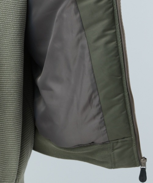 BAYFLOW（ベイフロー）の「MA-1中綿ベスト（ダウンベスト・メンズ・ライトオリーブ/ブラック・MEDIUM/LARGE）」の14枚目の写真