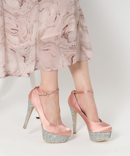 ESPERANZA(エスペランサ)の「厚底3WAYグリッター超ハイヒールパンプス(パンプス・レディース・ピンク系9/ベージュ系8/ブラック系8・21.5cm/22.0cm/22.5cm/23.0cm/23.5cm/24.0cm/24.5cm/25.0cm)」の7枚目の写真