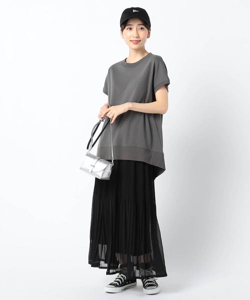 Grand PARK(グランドパーク)の「消しプリーツ 楊柳シフォンスカート(スカート・レディース・ブラック/ブラウン/ライトグレー/パープル・FREE)」の7枚目の写真