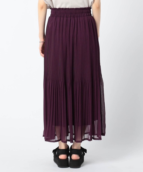 Grand PARK(グランドパーク)の「消しプリーツ 楊柳シフォンスカート(スカート・レディース・ブラック/ブラウン/ライトグレー/パープル・FREE)」の9枚目の写真