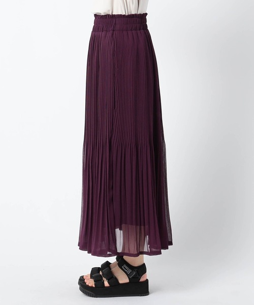 Grand PARK(グランドパーク)の「消しプリーツ 楊柳シフォンスカート(スカート・レディース・ブラック/ブラウン/ライトグレー/パープル・FREE)」の10枚目の写真