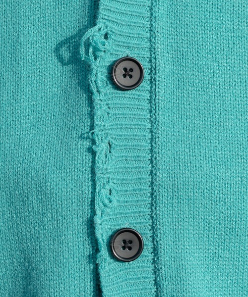 Perushu（ペルーシュ）の「ルーズダメージニットカーディガン（カーディガン/ボレロ・メンズ・オレンジ/チャコールグレー/ブルー・MEDIUM/LARGE）」の15枚目の写真