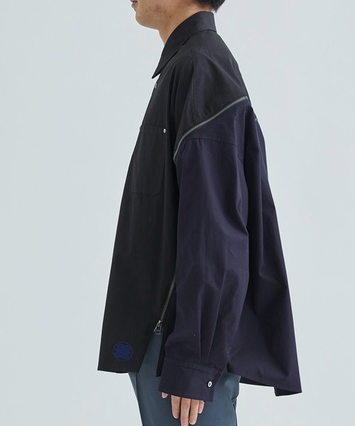 FACETASM /ファセッタズム】ZIPPED PLAIN SHIRT（シャツ/ブラウス