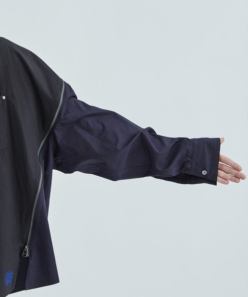 FACETASM（ファセッタズム）の「【FACETASM /ファセッタズム】ZIPPED PLAIN SHIRT（シャツ/ブラウス・メンズ・ブラック/ブルー・4/3）」の10枚目の写真