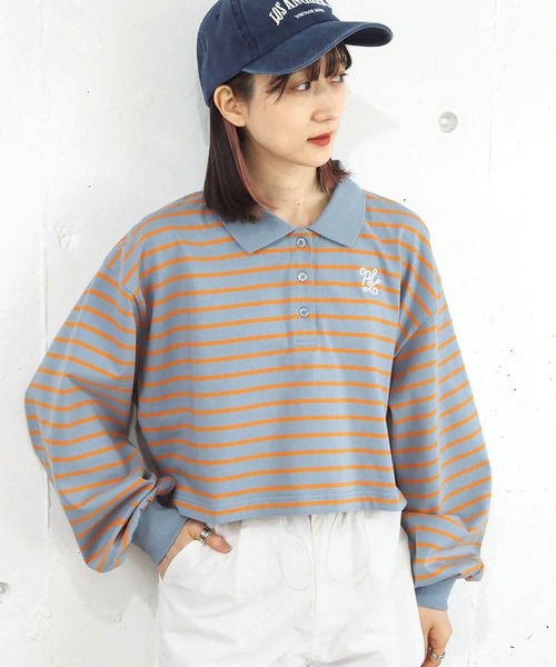 tiptop(ティップトップ)の「ポロ衿刺繍ショートプルオーバー(Tシャツ/カットソー・レディース・A/B/C/ブラック/オフホワイト・FREE)」の22枚目の写真