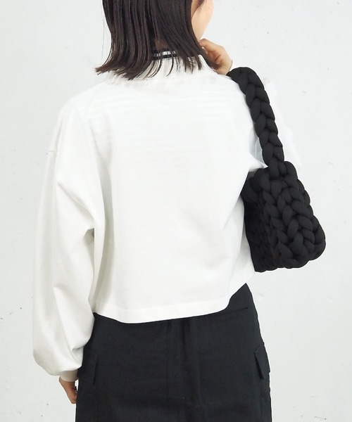 tiptop(ティップトップ)の「ポロ衿刺繍ショートプルオーバー(Tシャツ/カットソー・レディース・A/B/C/ブラック/オフホワイト・FREE)」の8枚目の写真